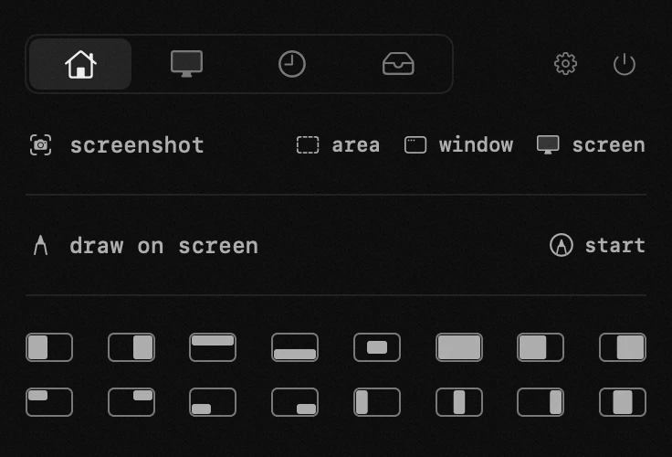 windows: one of twenty hop tools, all of them offline hop panel in the macOS menu bar: windows